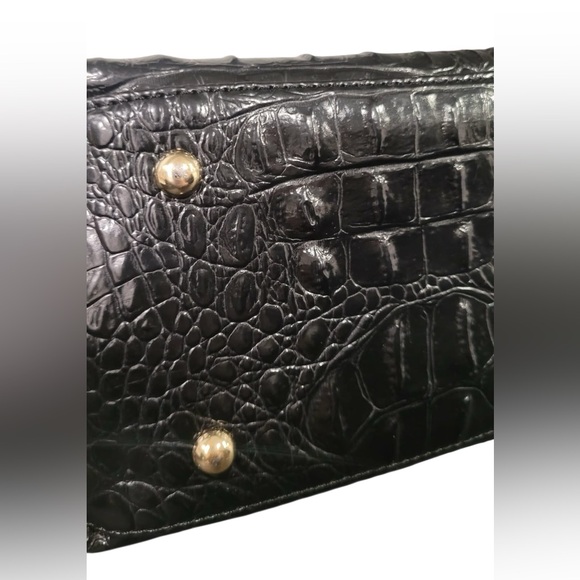 👜🐊 Croc-Embossed Structured Satchel Handbag | New with Strap 🐊👜 - Picture 11 of 16